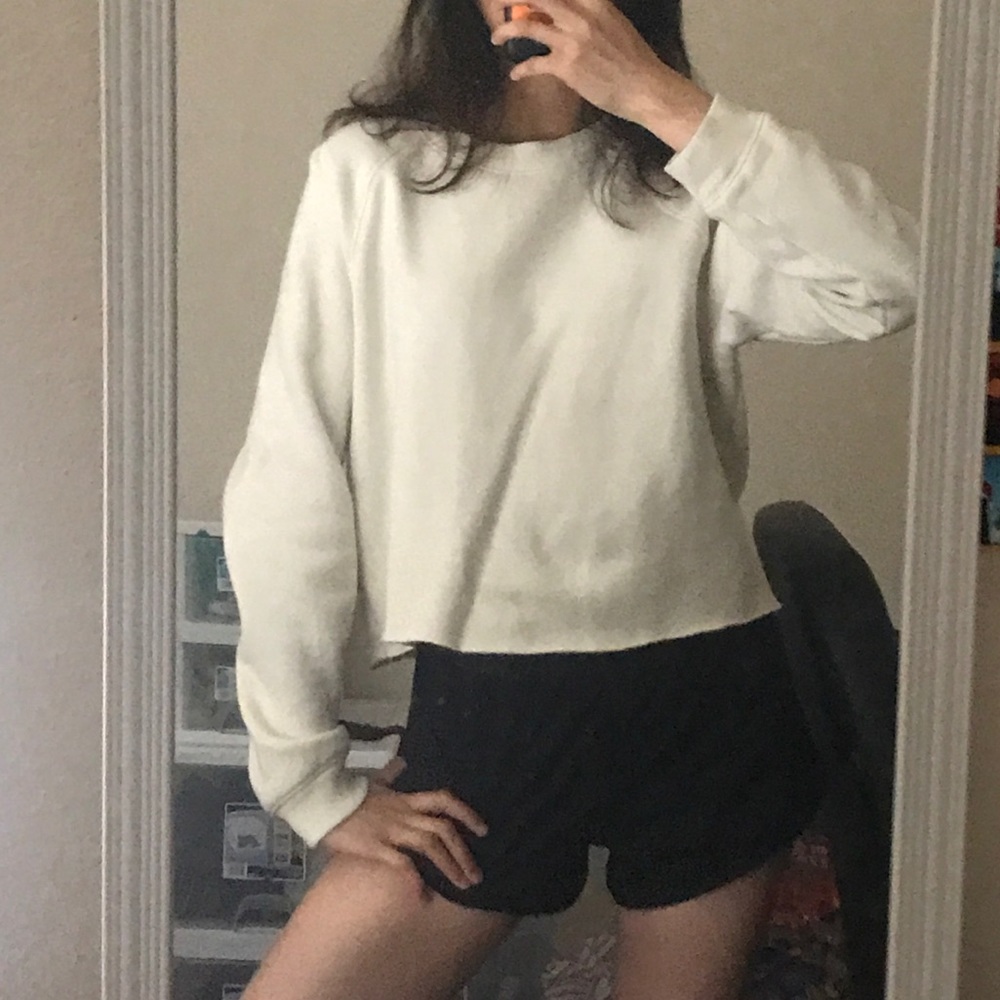 Crew Neck White Sweat